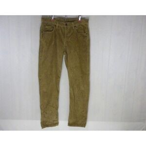 Levi's 535 Legging Jeans Womens 31x30 Green Corduroy Mid Rise Straight Wale‎